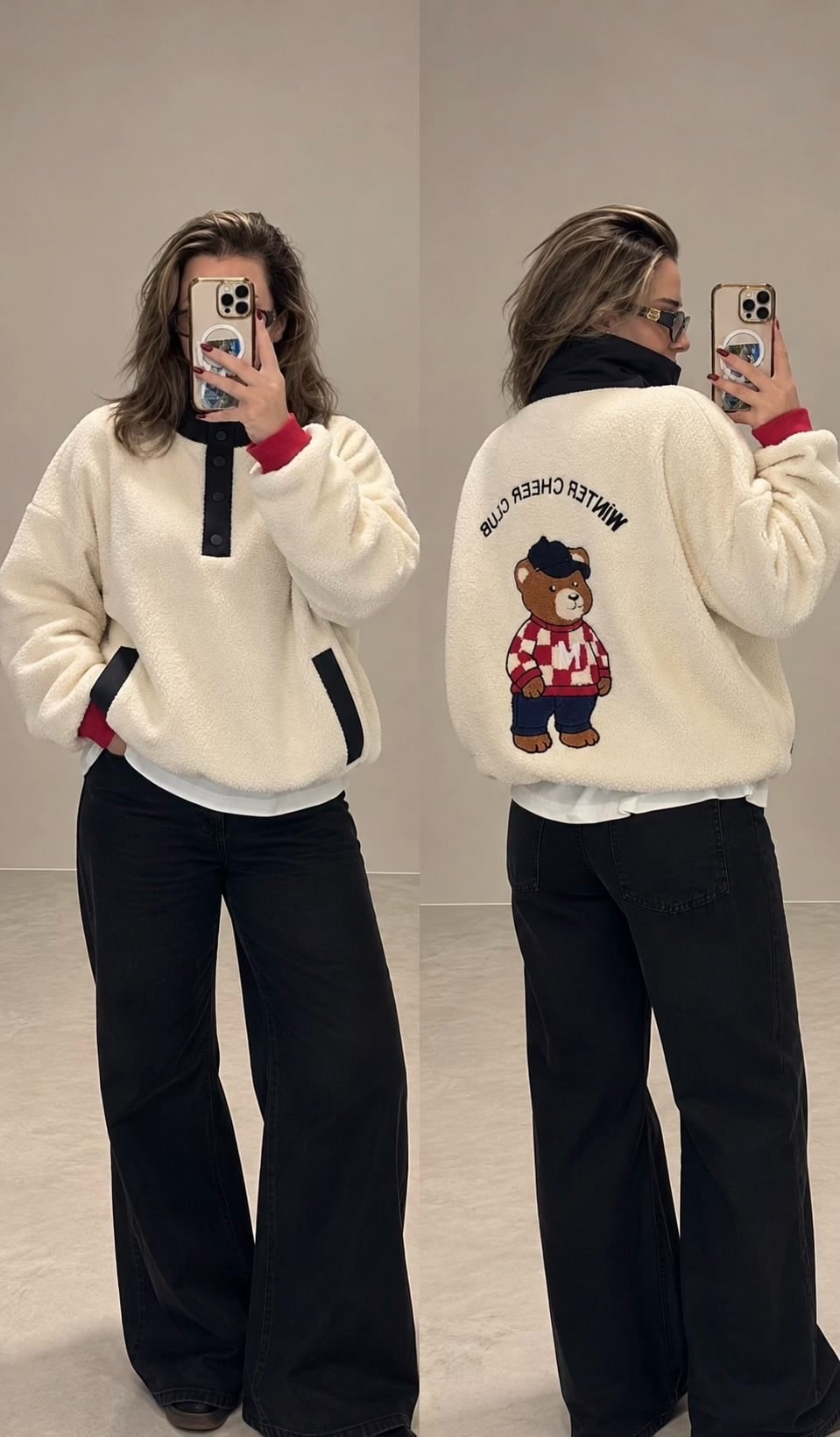 Ayıcıklı Winter Club Sweatshirt